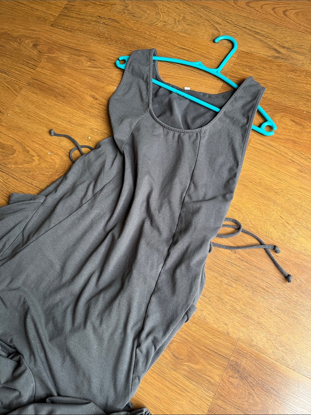 Grey Sleeveless Harem Jumpsuit with Side Pockets